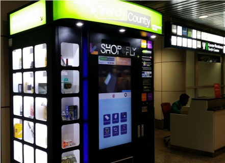 Automated stores for travel kits and electronic gadgets in Airport